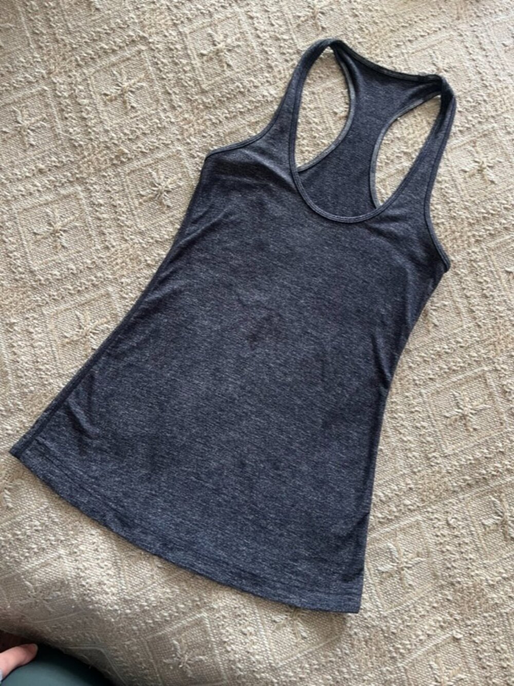 Lululemon Racerback Tank Top Size 4 Grey Athletic Workout Top - Picture 2 of 4